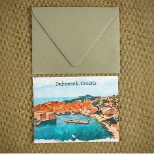 Carte Postale Dubrovnik Cool Croatie Vue panoramique de la côte 