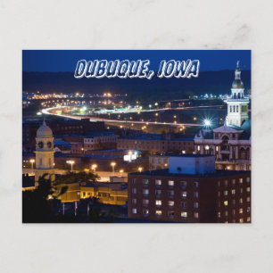 Carte postale Dubuque Iowa Downtown Capitol State
