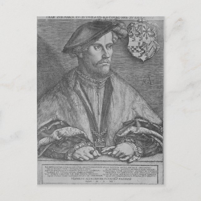 Carte Postale Duc Wilhelm V de Cleve, 1540 (Devant)