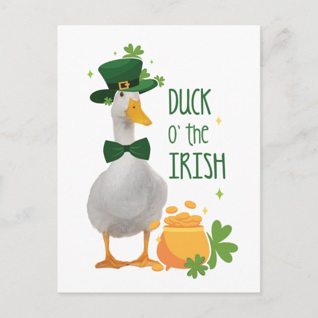 Carte Postale Duck o' the Irish St. Patricks Day (Devant)