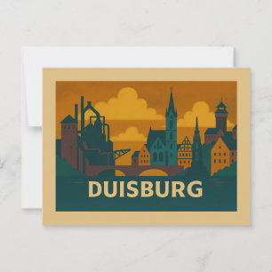 Carte Postale Duisbourg Allemagne Art de ville