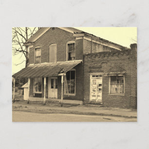 Carte postale d'un bâtiment historique en noir et