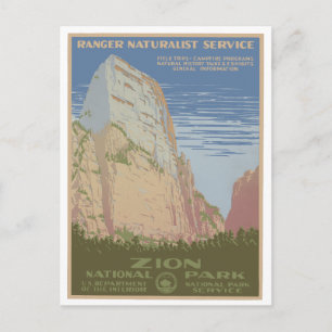 Carte postale d'une affiche vintage du parc nation
