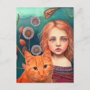 CARTE POSTALE D'UNE PETITE FILLE VICTORIENNE ET D'