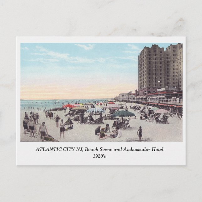 Carte postale d'une scène à Atlantic City NJ dans  (Devant)