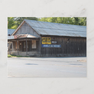 Carte postale d'une vieille boutique abandonnée