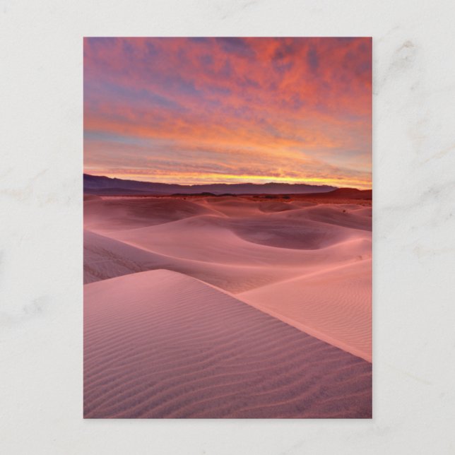 Carte Postale Dunes de sable rose, Vallée de la Mort, CA (Devant)