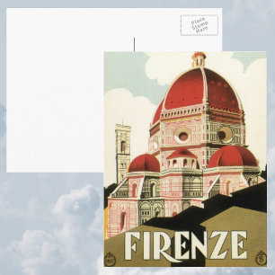 Carte Postale Duomo à Florence Florence Italie Art Vintage voyag