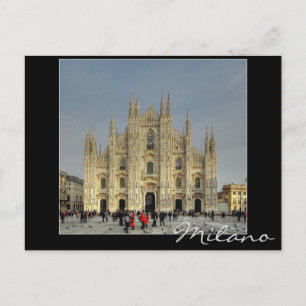Carte Postale Duomo Milan, Italie