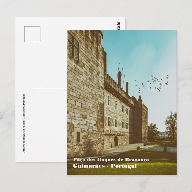 Carte Postale Duques du palais de Braganza, Guimaraes, Portugal. (Devant / Derrière)