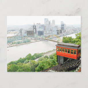 Carte Postale Duquesne Incline à Pittsburgh, Pennsylvanie