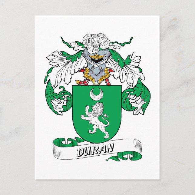 Carte Postale Duran Family Crest (Devant)