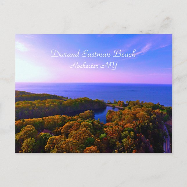 Carte postale - Durand Eastman Beach en automne (Devant)