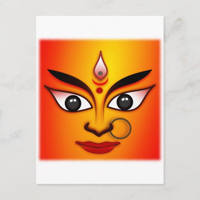 Carte Postale Durga, déesse hindoue (Devant)