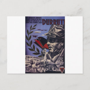 Carte Postale Durruti Espagne guerre civile poster original 1936