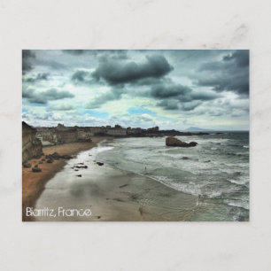 Carte Postale "Dusk descend sur Biarritz"