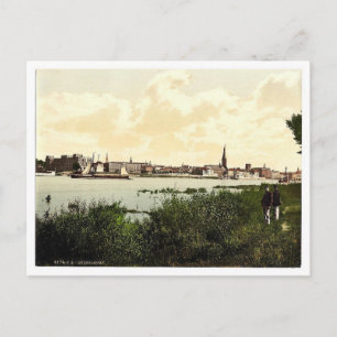 Carte Postale Düsseldorf depuis le Rhin, le Rhin, Allemagne clas