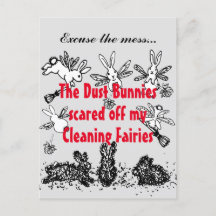 Dust Bunny Nettoyant Fée Lapin Excusez Mess Drôle