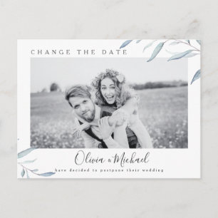 Carte Postale Dusty bleu vert photo changer la date