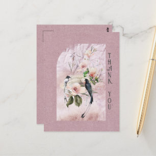 Carte Postale Dusty Bourgogne Magnolia fleurit Merci Mariage