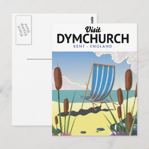 Carte Postale Dymchurch Kent affiche de voyage en bord de mer
