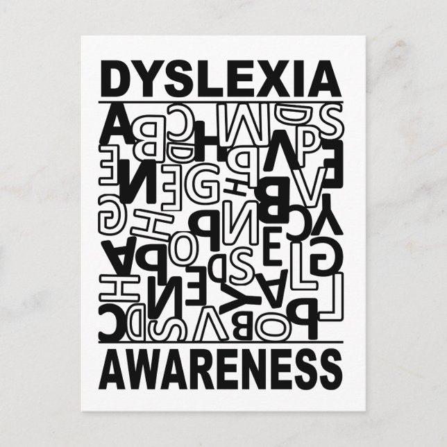 Carte Postale Dyslexie Sensibilisation Dyslexie Enseignants Étud (Devant)