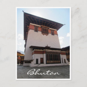 Carte Postale dzong tower bhutan