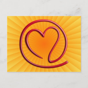 Carte Postale e m a i i l 4 o u   radiale jaune