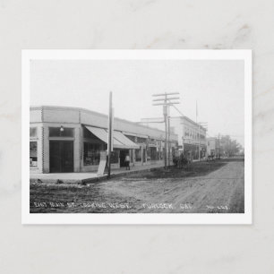 Carte Postale E. Main St, Turlock, Californie Vintage