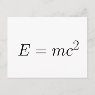 Carte Postale E = mc²