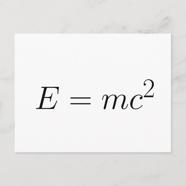 Carte Postale E = mc² (Devant)