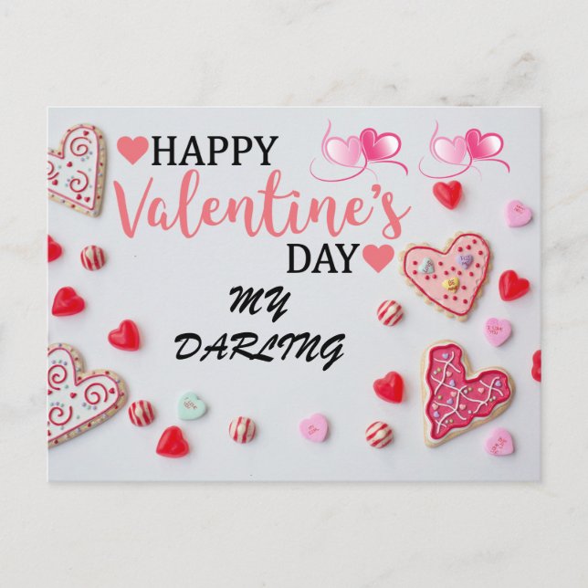 CARTE POSTALE E POSTCARD VALENTINE DAME (Devant)