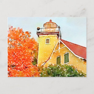 Carte Postale Eagle Bluff Lighthouse, Comté de Door, Wisconsin
