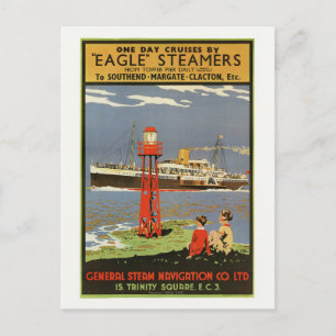 Carte Postale Eagle Steamers UK Poster vintage 1935