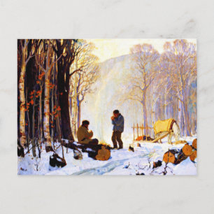 Carte Postale Early Morning in the Woods, peinture d'art