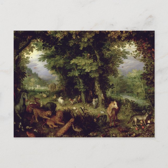 Carte Postale Earth or The Earthly Paradise, 1607-08 (Devant)