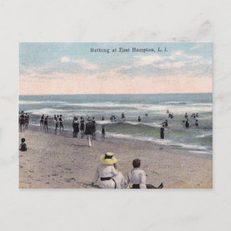 Carte Postale East Hampton NY, Long Island, Beach Scene Vintage