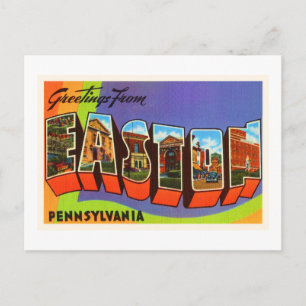 Carte Postale Easton Pennsylvania PA Vieux souvenir Vintage voya