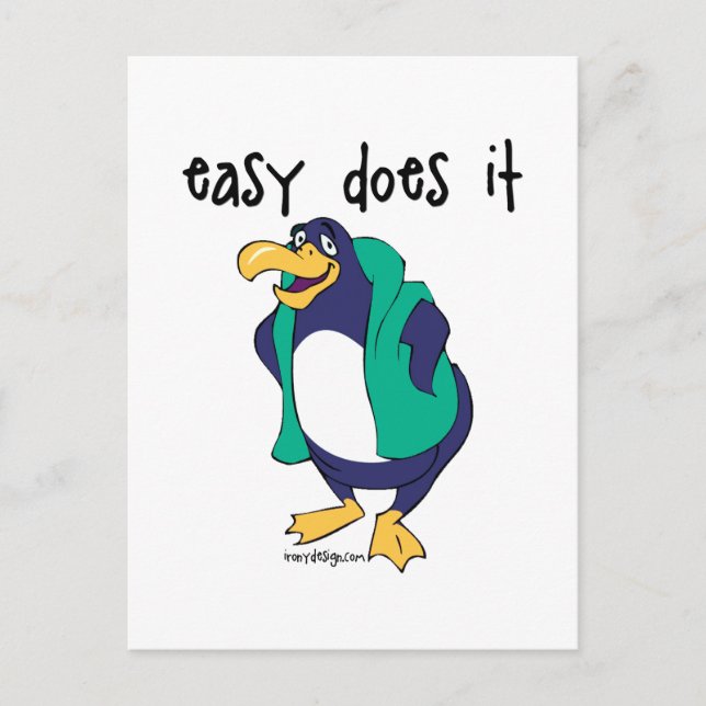 Carte Postale Easy It Penguin (Devant)
