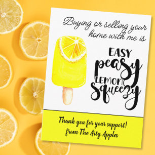 Carte Postale Easy Peasy Lemon agence immobilière de marketing