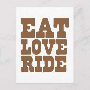 Carte Postale EAT LOVE RIDE Équitation drôle équitation