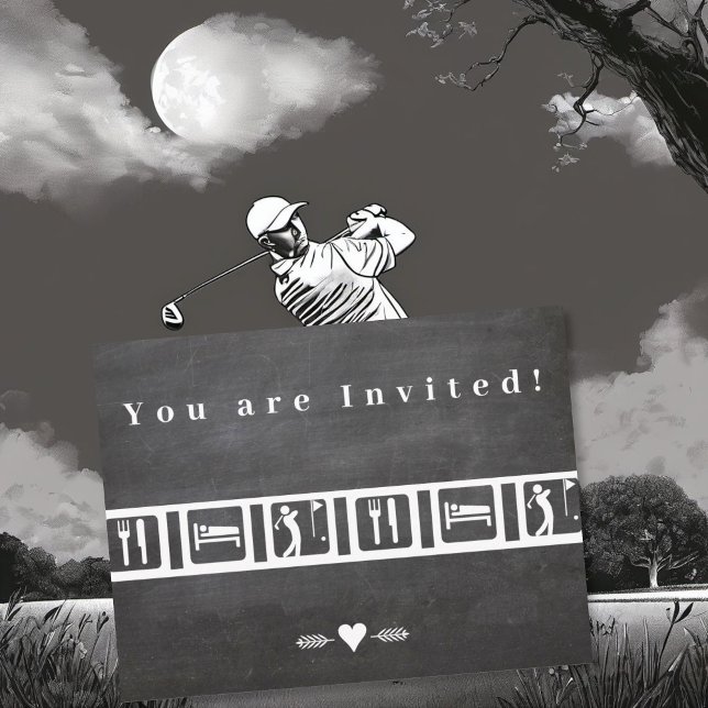 Carte Postale Eat Sleep Golf (Créateur téléchargé)