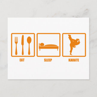 Carte Postale Eat Sleep Karate