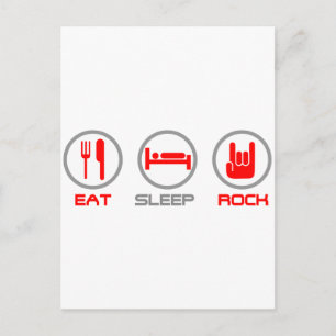 Carte Postale Eat Sleep Rock - Emo, goth, alternative, grunge