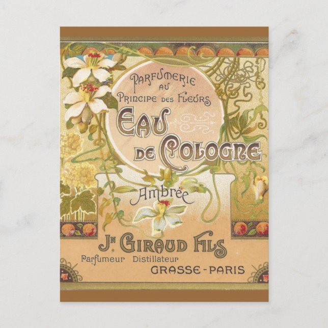 Carte postale Eau de Cologne Ambree (Devant)