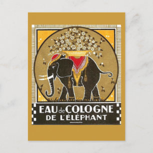Carte postale Eau de Cologne de l'éléphant