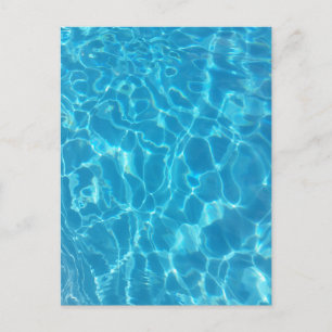 Carte Postale Eau de piscine bleu ciel cristallin