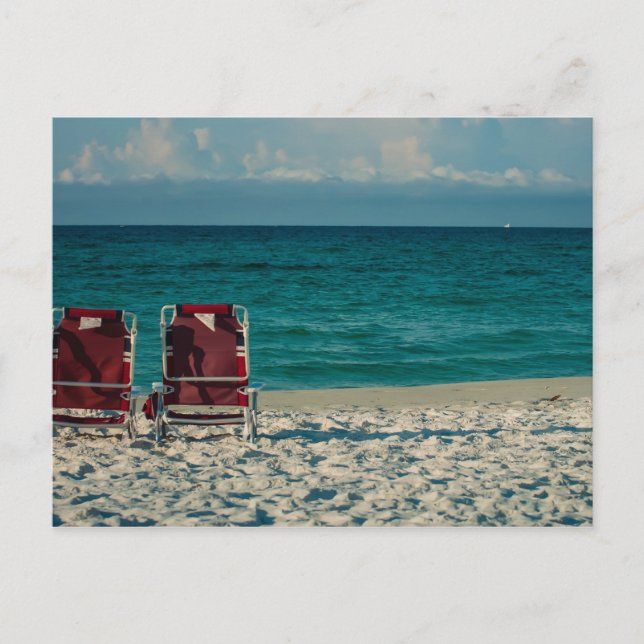 Carte Postale eau limpide de floride sur la plage (Devant)