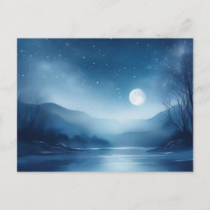 Carte Postale Eaux au clair de lune, une nuit de rêve