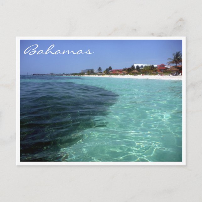 Carte Postale eaux cristallines de bahamas (Devant)